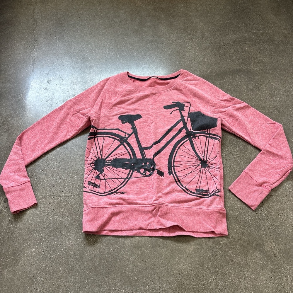 Pink Bicycle Graphic  Sweatshirt